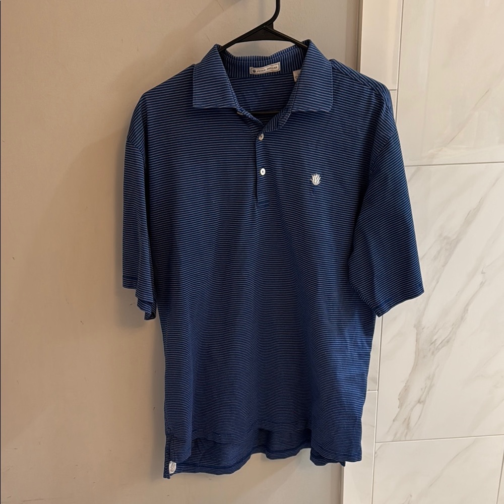 Peter Millar Blue Polo Shirt Casual Cotton Blend
